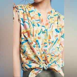 Danielle Kroll NEW Anthropologie Brooklynite Cotton Shirt